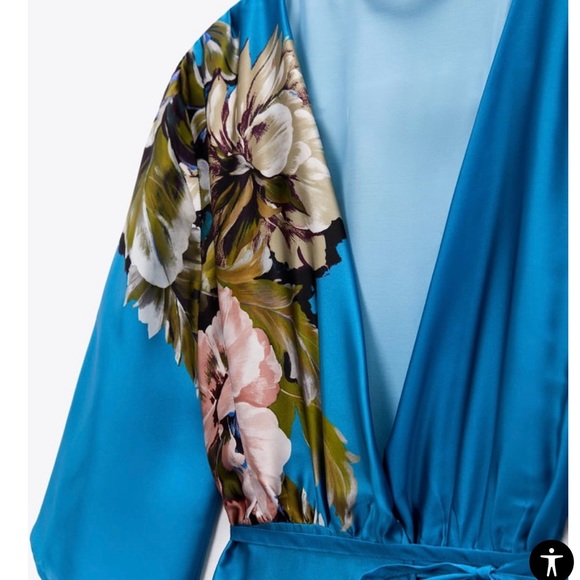 NWT Zara floral wrap dress - Picture 7 of 7